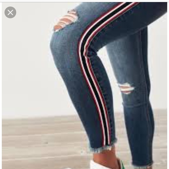 hollister side stripe jeans